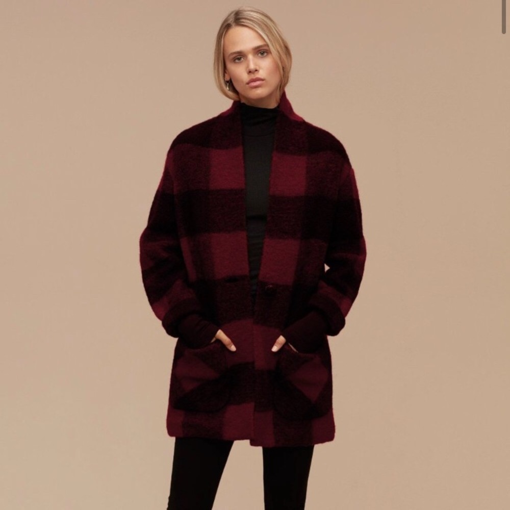Wilfred Off duty plaid wool coat xs